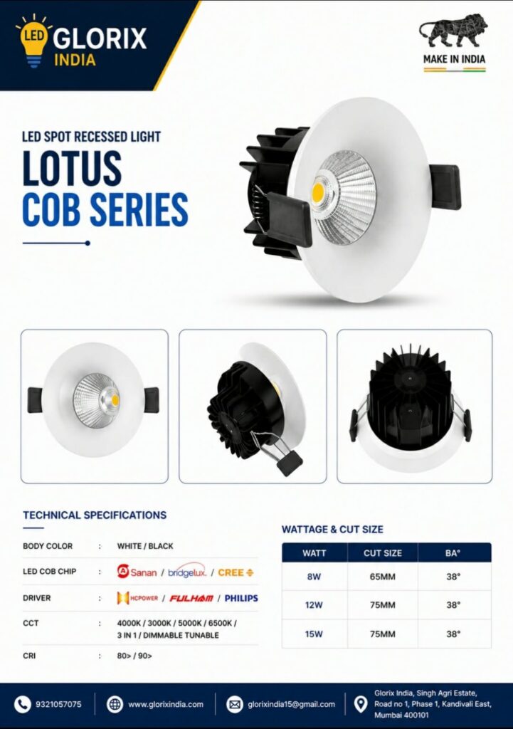 Glorix India Lotus Cob catalogue sheet
